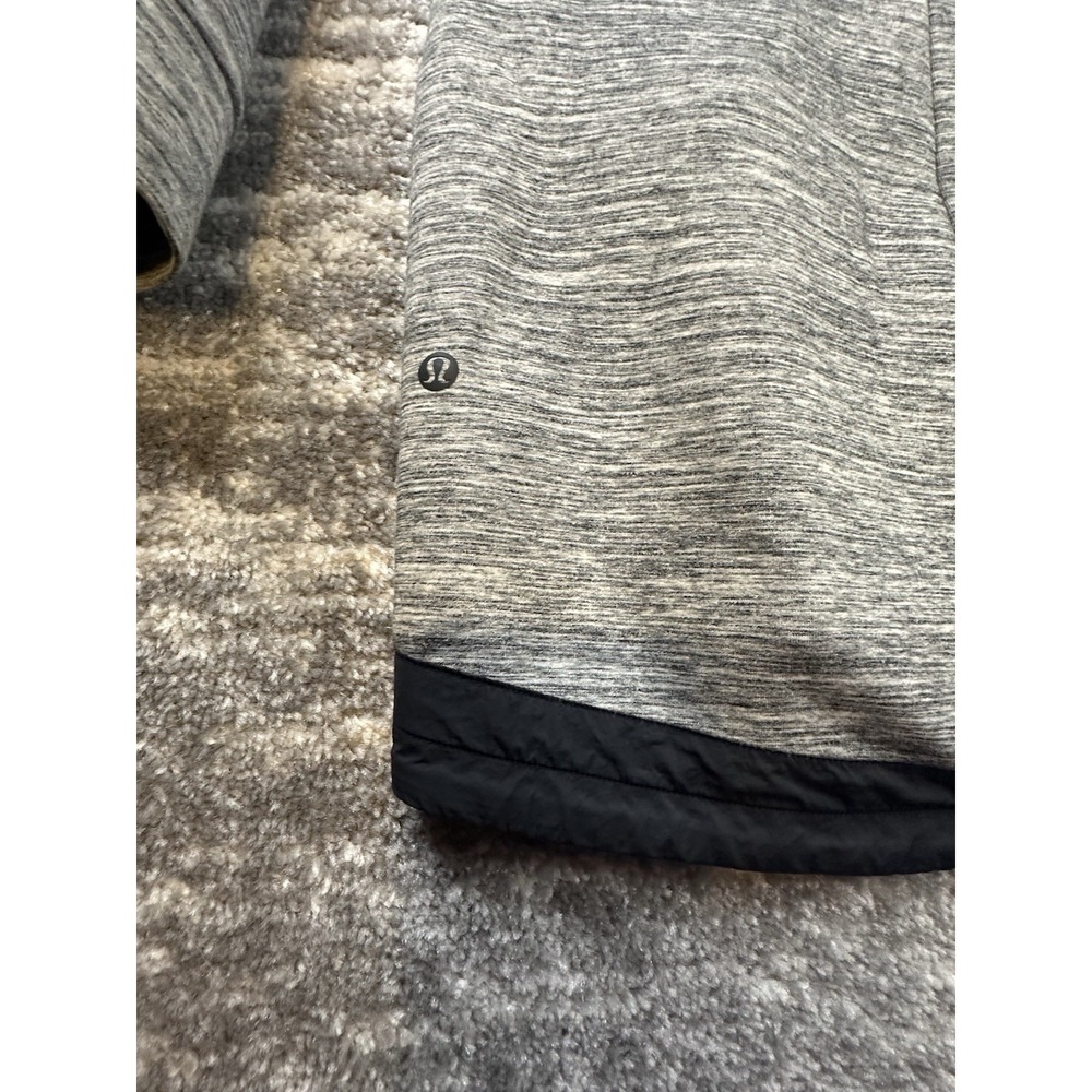 Lululemon Jacket Women 4 Pick Your Path Heathered Space Dyed Black Slub Hood - Picture 5 of 10